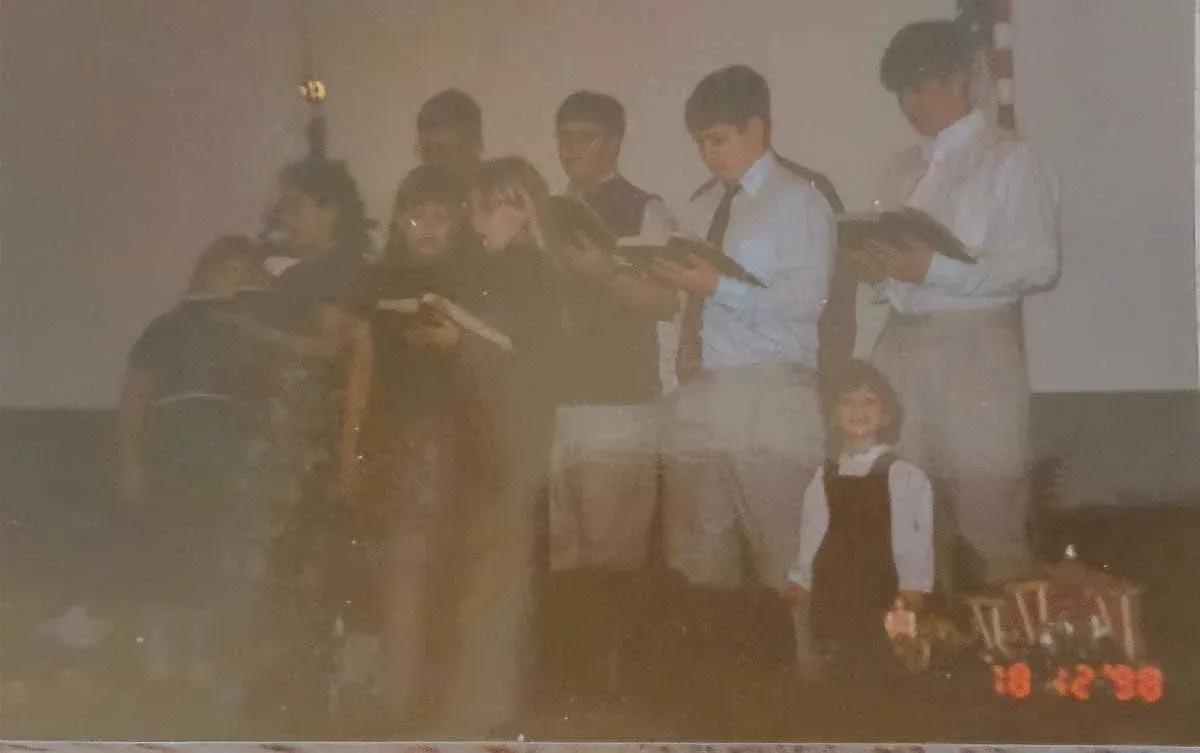 1998 winter photograph of Cadis Baptist Church taken by Pastor Richard Rizzi