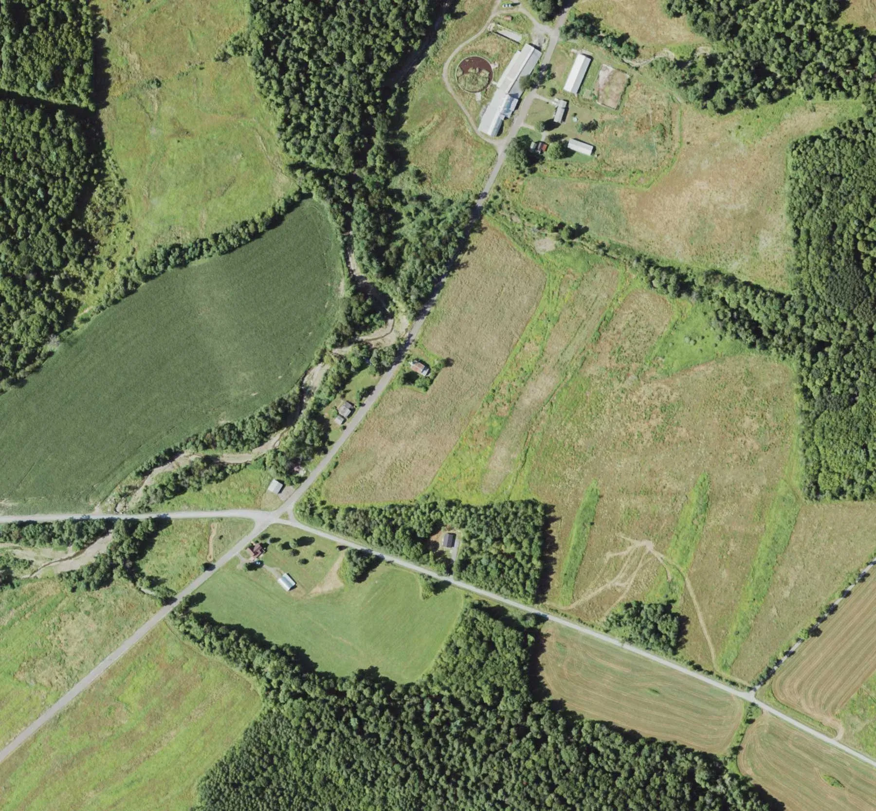 2019 aerial photograph of the Cadis Baptist Church property