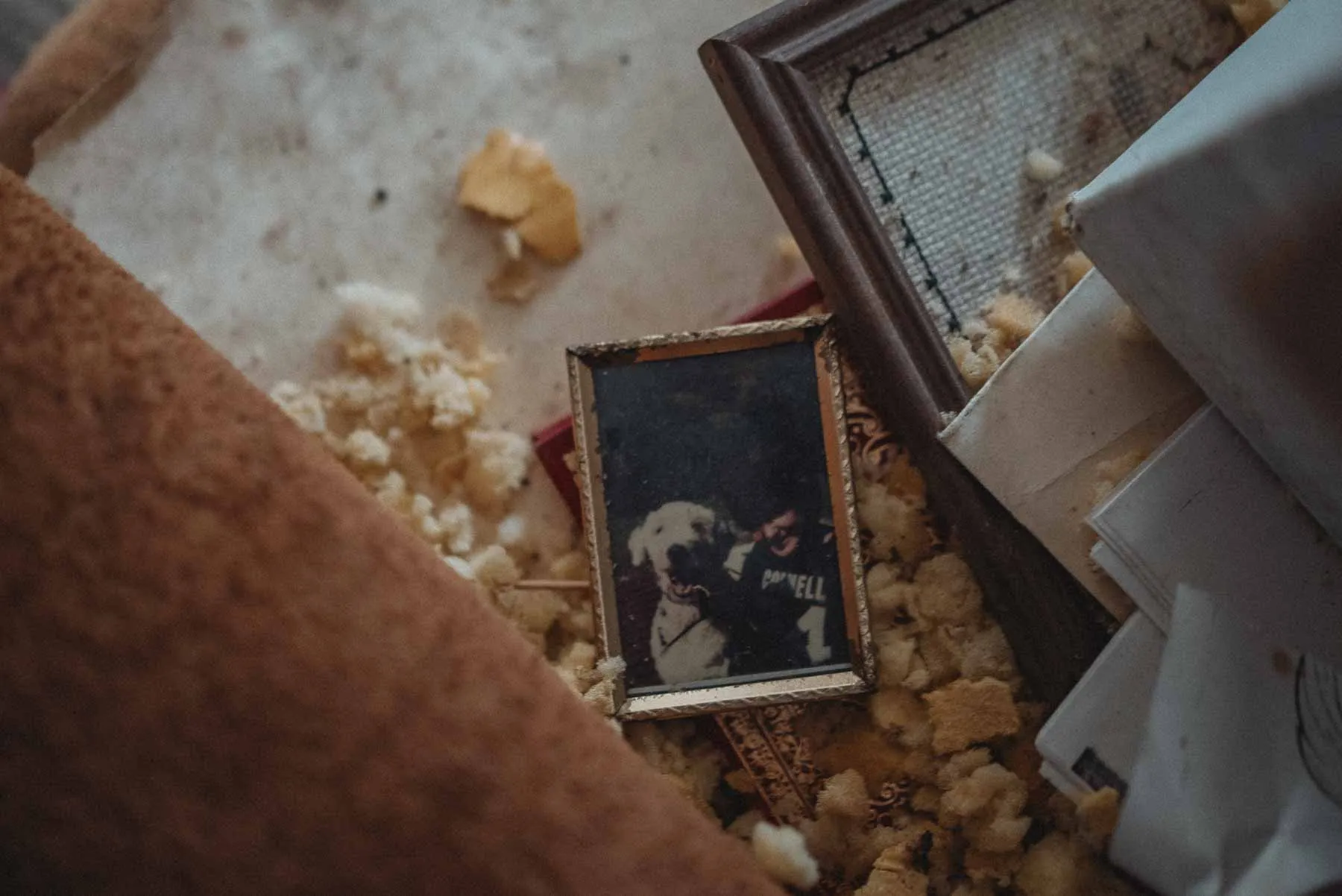 Wallet photograph of a Cornell graduate and her dog found inside the abandoned home in Tioga County NY
