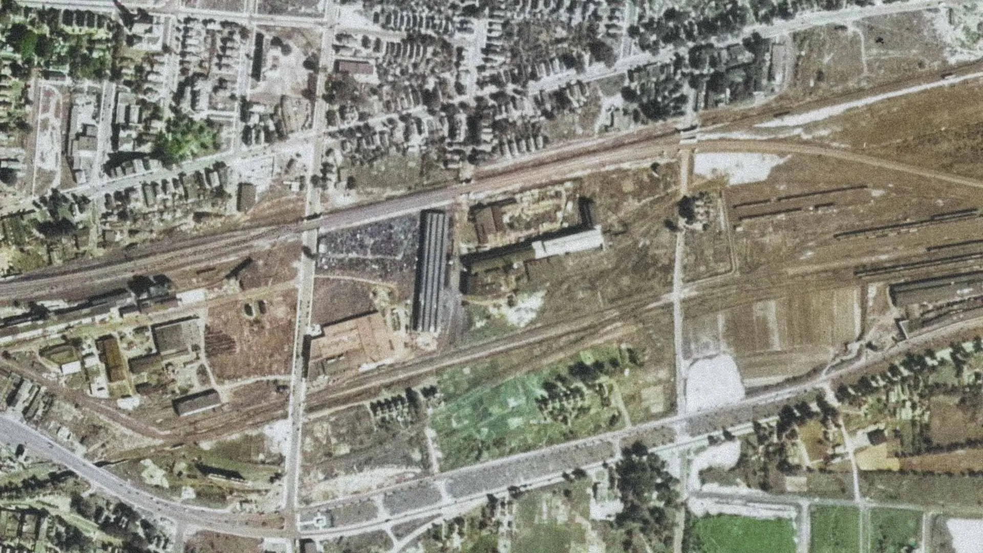 1938 aerial photograph showing early development of the D.W. Winkelman Co. site