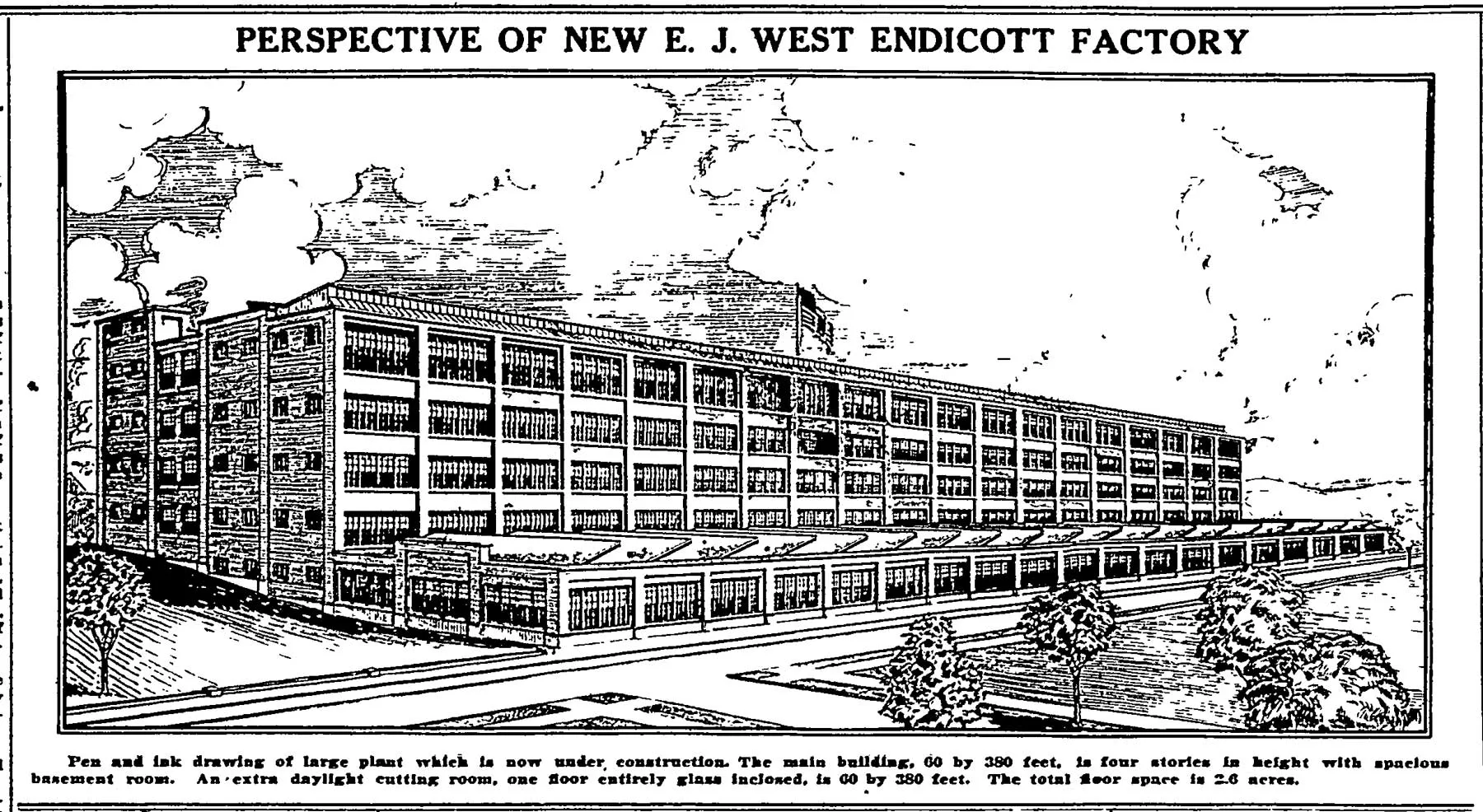 1922 News Dispatch feature announcing the Endicott-Johnson Fair Play Factory