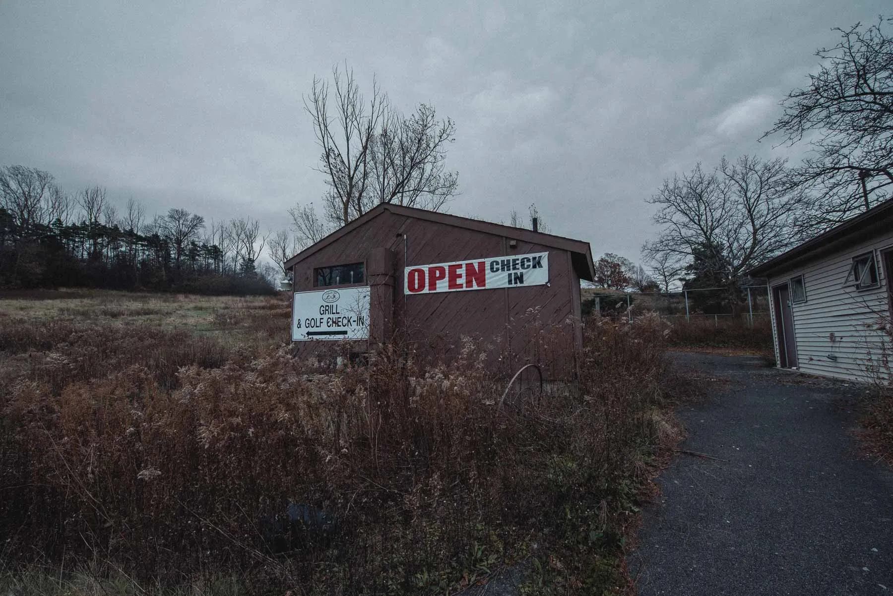 Grill shack beside the LaFayette Hills Golf & Country Club clubhouse