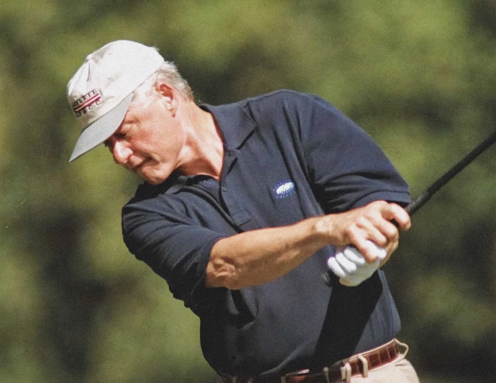 Historic photo of President Bill Clinton golfing at LaFayette Hills Golf Country Club