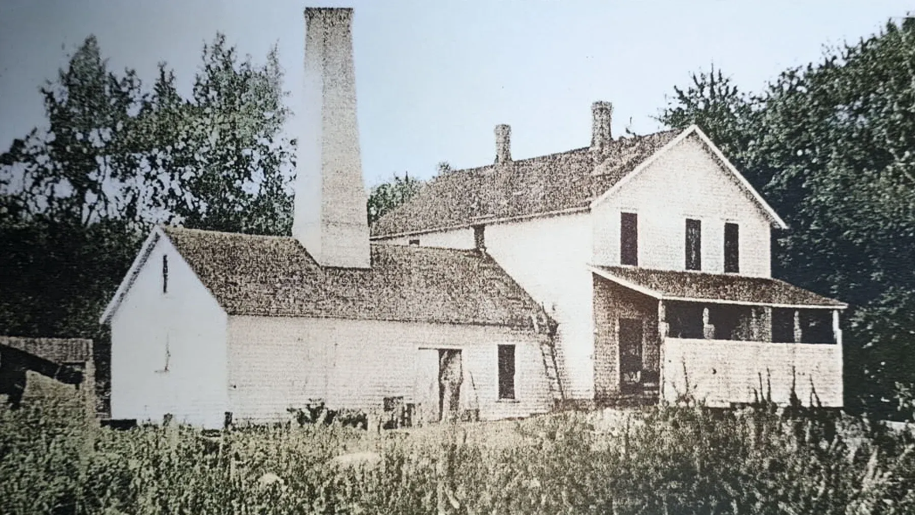 Circa 1900 photograph of the original Moland Creamery