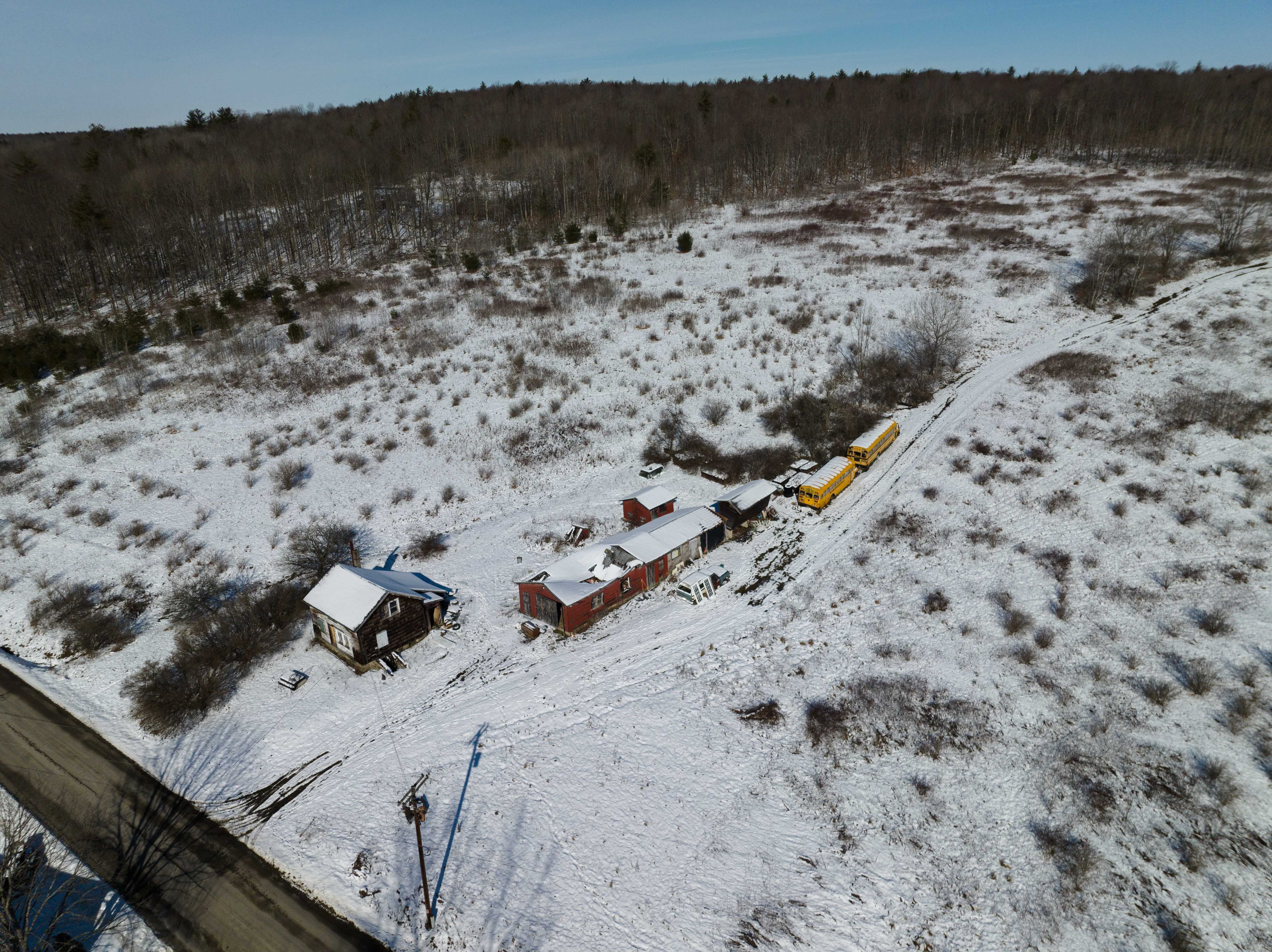 Drone photo of the Ransom House taken in 2023
