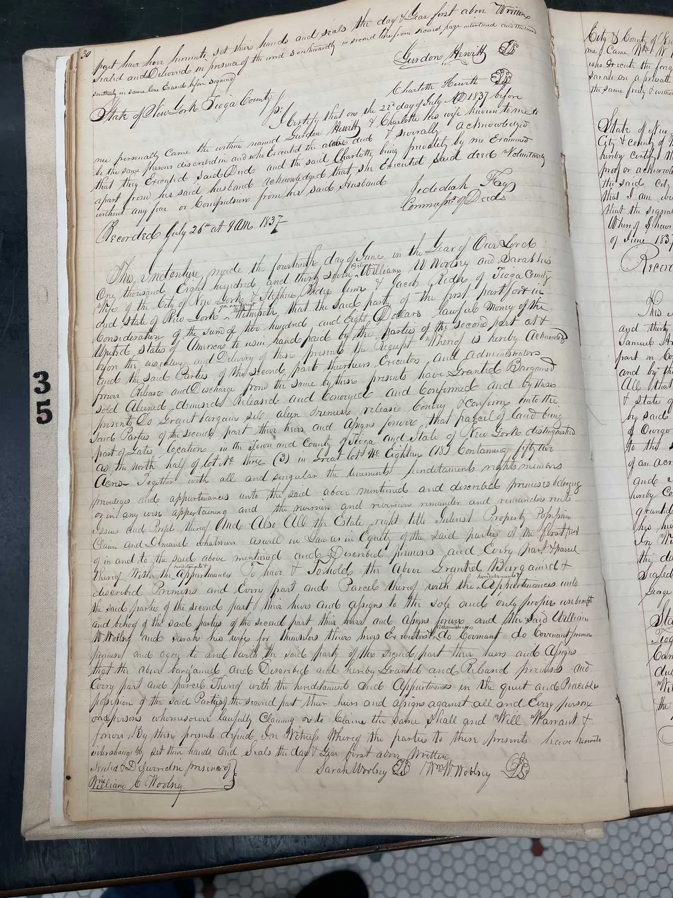 1837 property deed for the Ransom House