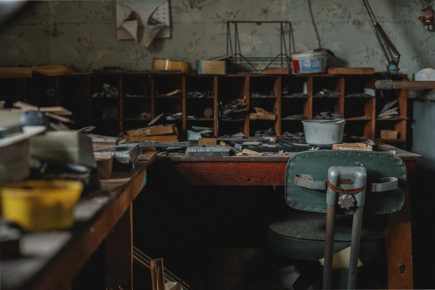 Beatrice Godfrey's home printing press office inside the Ransom House