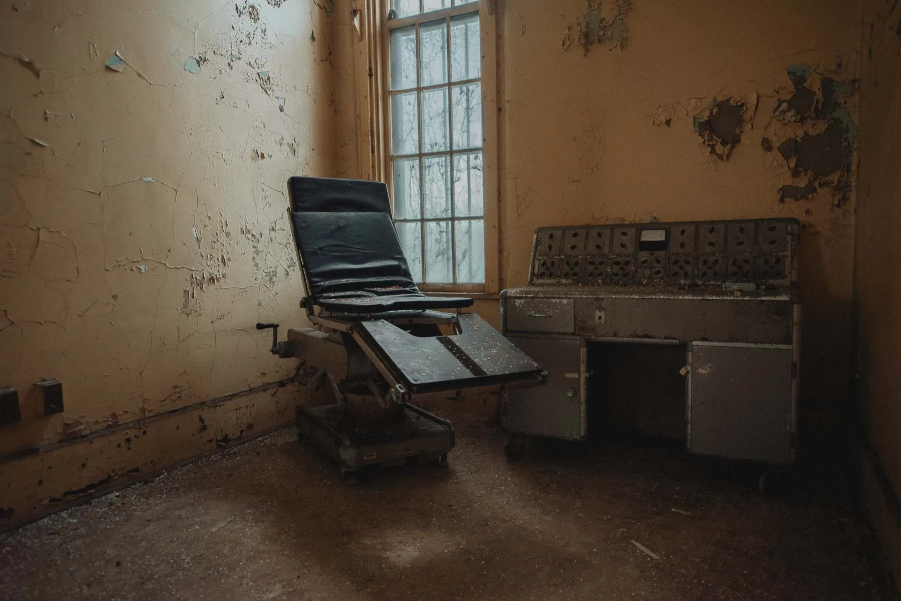 Electroshock therapy equipment left inside the Richardson Olmsted Complex