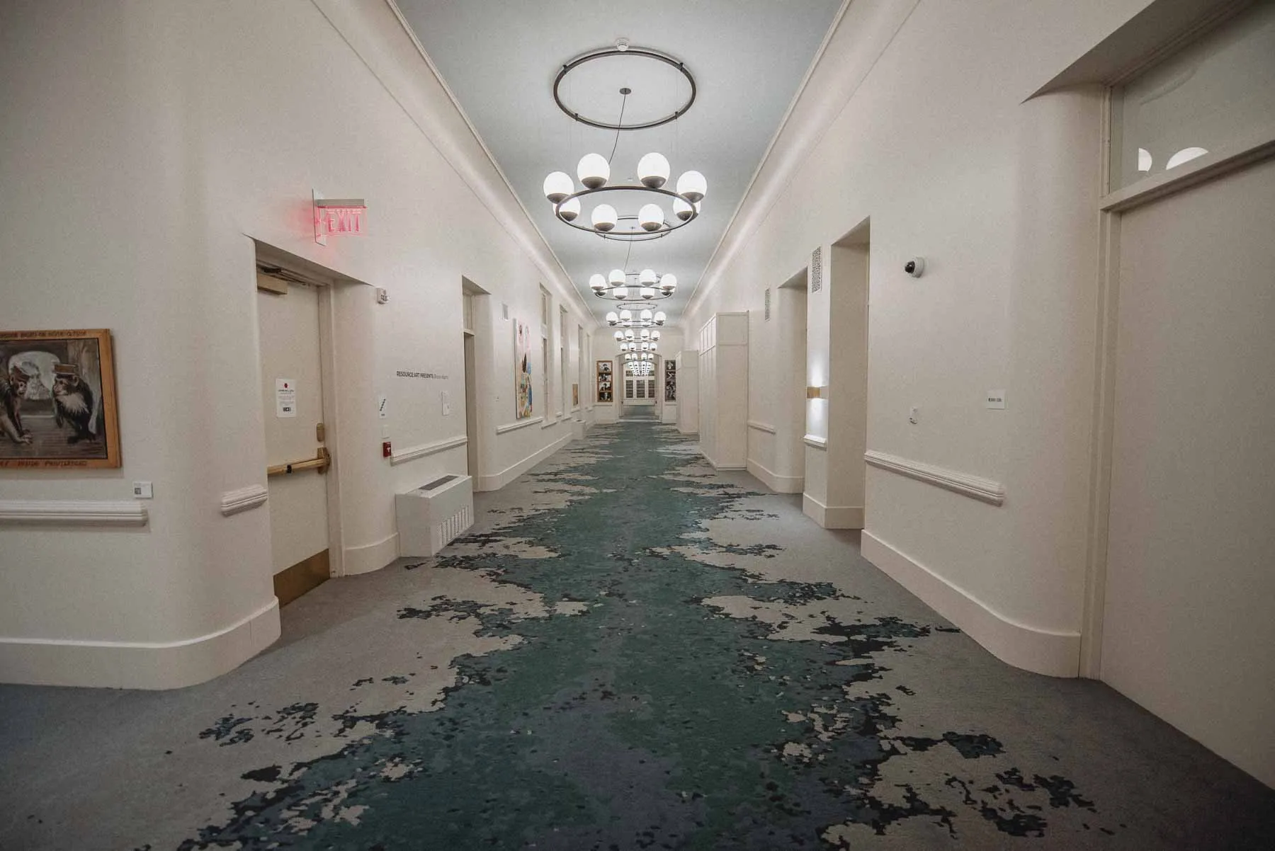 Restored Hotel Henry hallway inside the Richardson Olmsted Complex