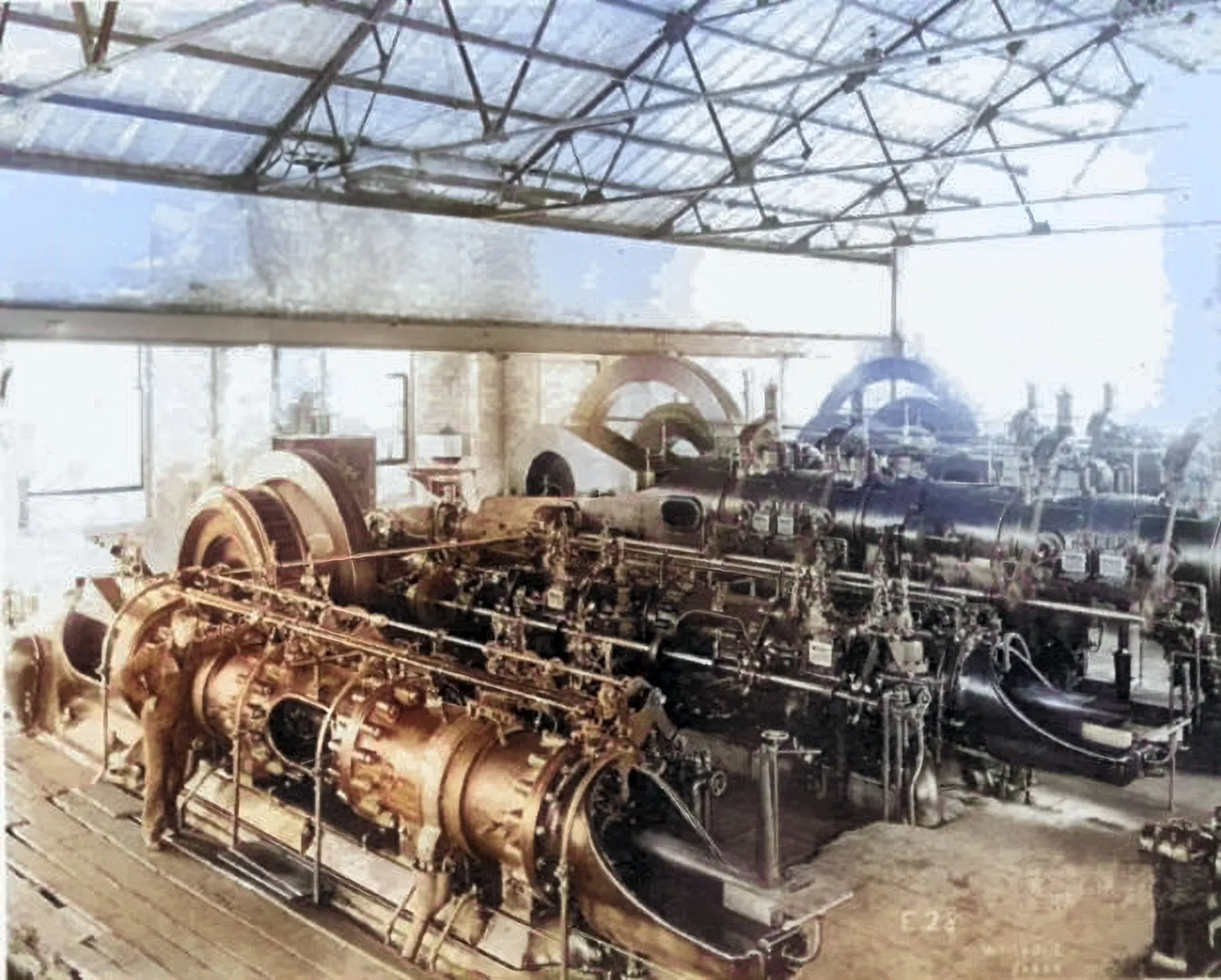 1906 photograph of the Ceres Powerhouse interior with boilers and steam engines — image courtesy of Ray Payne