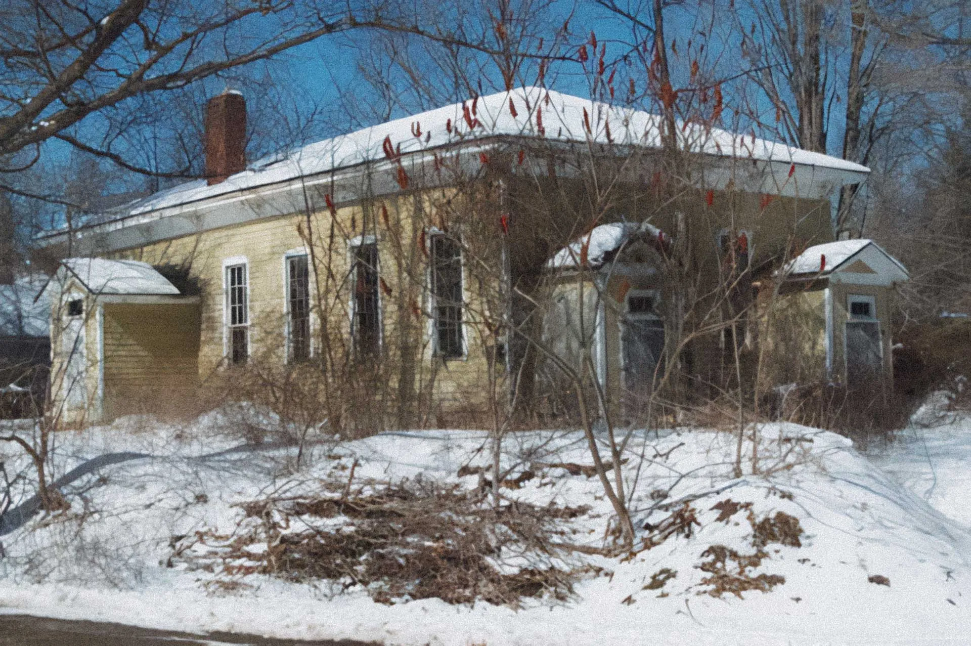 Wiscoy Schoolhouse in winter 2006 photographed by Jim Gelser